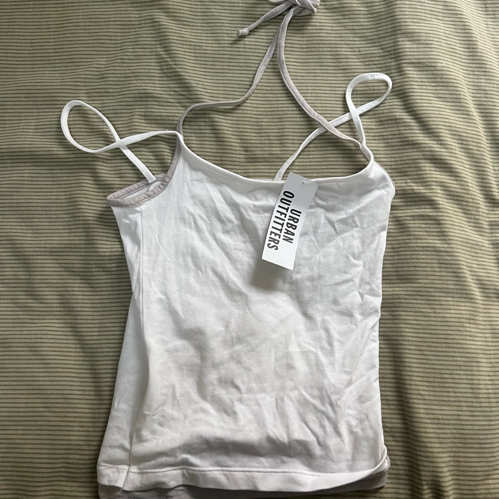 Urban Outfitters White & Grey layered tank
